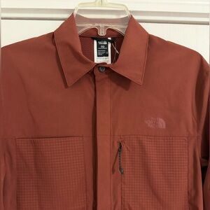 The North Face Men's Rust Brown Shirt Jacket Hiking Fishing Hunting Button Up XS